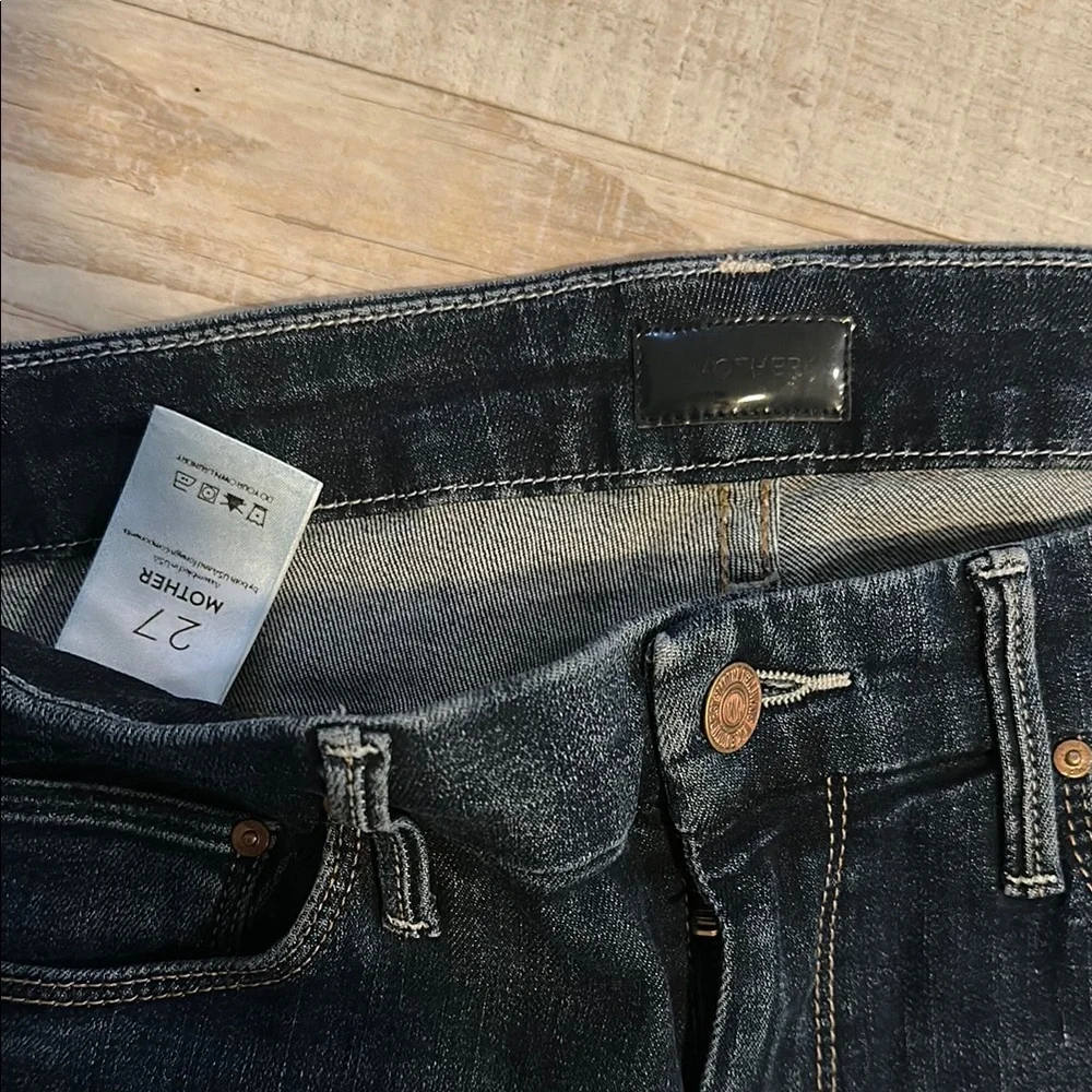 MOTHER Blue Skinny Jeans Classic Fit - Picture 2 of 2